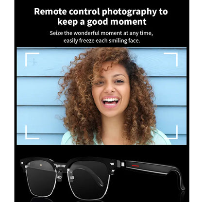 Wireless Smart Audio Glasses UV Protection Anti Blue Light Open Ear Bluetooth Eyewear